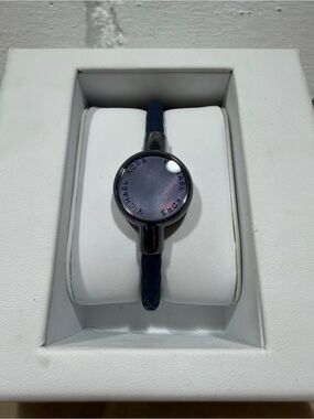 Michael Kors Access Slim Runway Blue Bangle Smart Bracelet Watch NIB